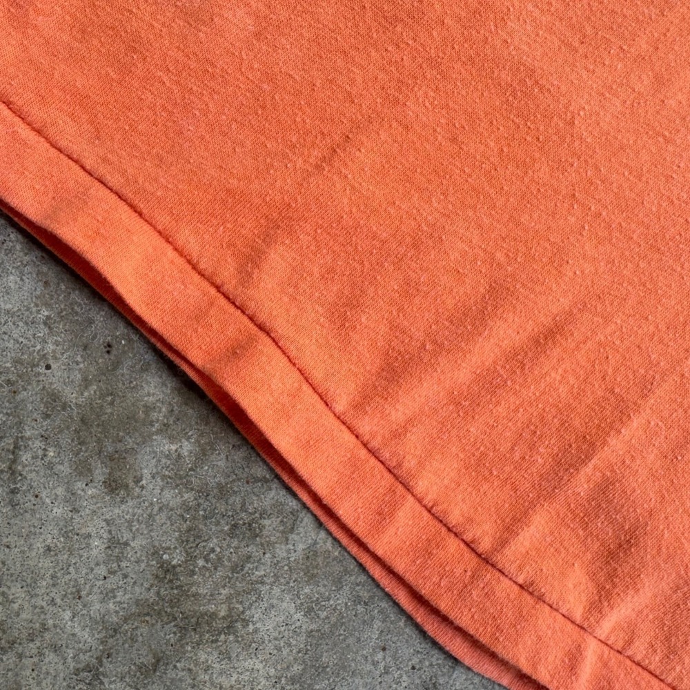 Vintage 70s 80s Russell Athletic Ringer Tee Single Stitch Orange Medium (h1) - Picture 6 of 8